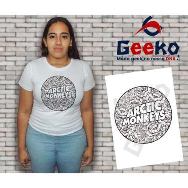 Imagem de Baby Look Arctic Monkeys - Indie - Alternativo - Rock - Geeko, Branco,