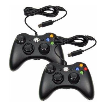 Imagem de  Kit 2 Joystick Manete Para Console Xbox 360 Pc Slim Notebook Controle