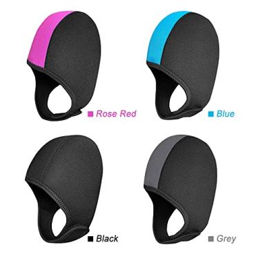 Imagem de Cuofyunl 2.5mm neoprene mergulho capuz térmico wetsuit gorro para homens mulheres mergulho natação