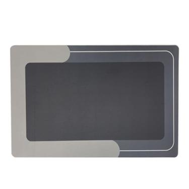 Imagem de KIT1~KIT4 Tapete Banheiro Super Antiderrapante Absorvente de Secagem Rápida Para Banheiro/Cozinha/Porta De Entrada (3,Cinza Quadrado)