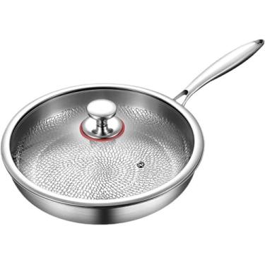 Imagem de Panela De Aço Inoxidável, Frigideira Com Tampa, Panelas Do Chef, Panelas Seguras Para Lava-louças E Fornos, Funciona Em Cooktops De Indução, Cerâmica E Gás, 26CM