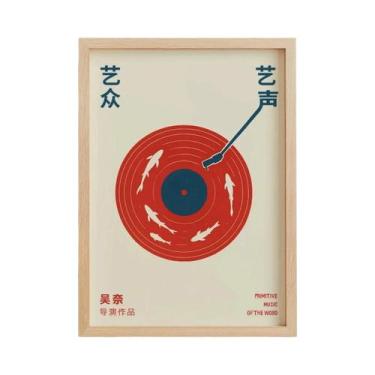 Imagem de Pôster De Impressão Em Lona De Música De Vinil Retro Japonês Vintage P