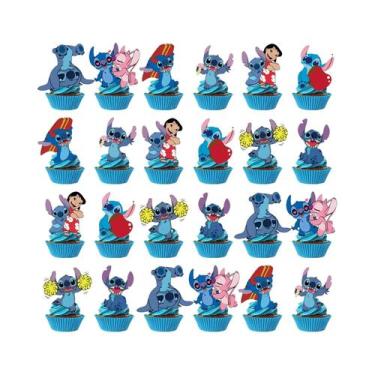 Imagem de Topo De Bolo De Aniversário Stitch Para Crianças, Decoração Para Festa
