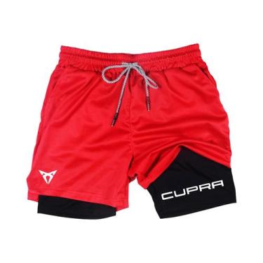 Imagem de Bermuda Esportiva Masculina De Secagem Rápida E Respirável Em Dupla Ca