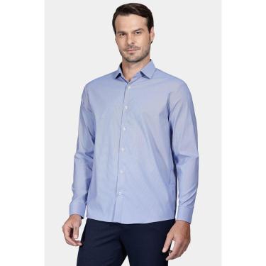 Imagem de Camisa Aramis Manga Longa Regular Tech Flex Falso Liso Azul-Masculino