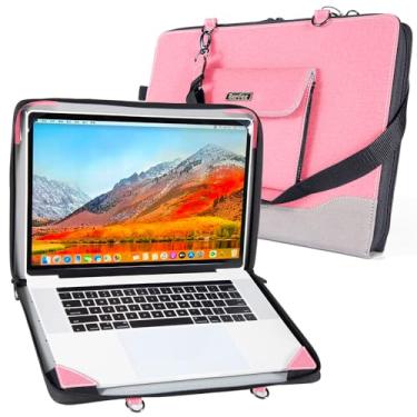 Imagem de Berfea Capa protetora para laptop Dell 16 DC16256 DC16251 DC16250, 16 Plus DB16250 DB16255 DB06250 16 polegadas capa de transporte para PC notebook com suporte, zíper, alças de ombro