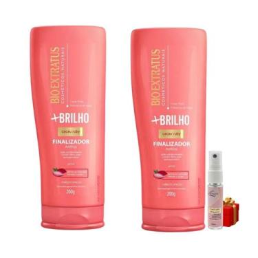 Imagem de Kit 2 Finalizador Hidratante Mais Brilho 200gr Bio Extratus + Presente