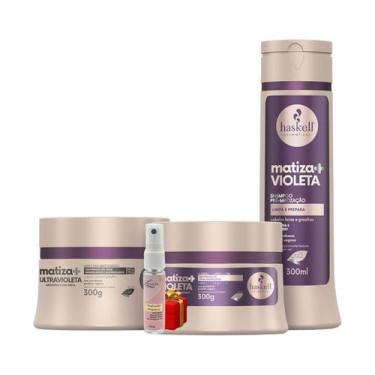 Imagem de Kit Haskell Matiza + Shampooo Máscara 300ml 3 Itens Completo + Present