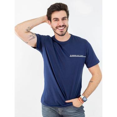 Imagem de Camiseta Masculina Algodão Estampada Marinho Branca Anticorpus-Feminino