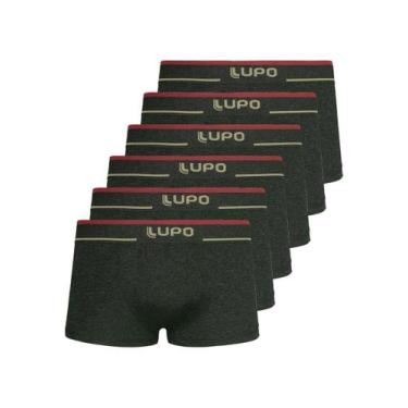Imagem de Kit com 6 Cuecas Sunga Lupo 526-001, Preto, GG