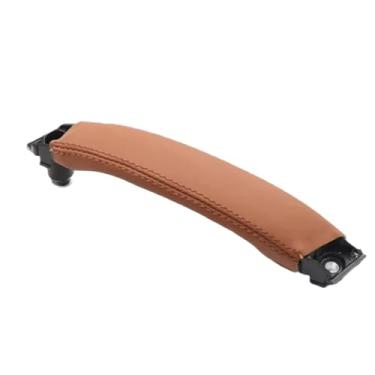 Imagem de Compatível com Land Rover Discovery Sport 2015-2019 LR076161 LR076162Car Interior Esquerda Direita Porta Puxador de couro Substituição do conjunto(Brown Left)