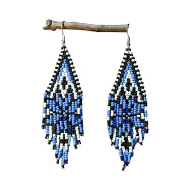 Imagem de Brincos De Franjas Com Padrão Floral Boêmio, Acessórios De Moda Para F