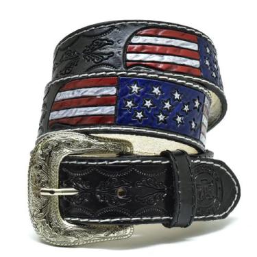 Imagem de Cinto Atrevidu's Farm E.u.a 100% Couro Fivela Americana, Preto, 125