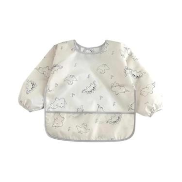 Imagem de Babadores Impermeáveis De Manga Longa Para Bebês Recém-Nascidos, Roupa