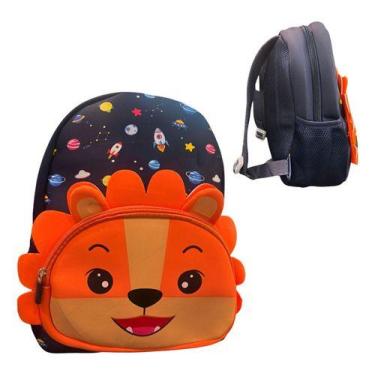 Imagem de Mochila Infantil Pré Escola Passeio Creche Animais Zoo 3d Neoprene Tér