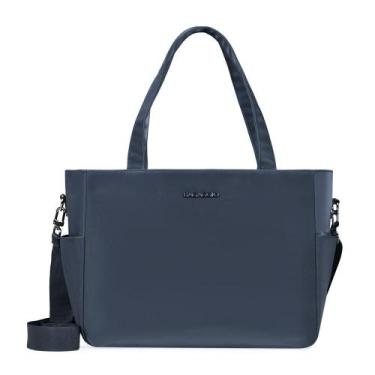 Imagem de Bolsa Feminina Média Executiva Donna Azul Marinho - Bagaggio, M, Azul