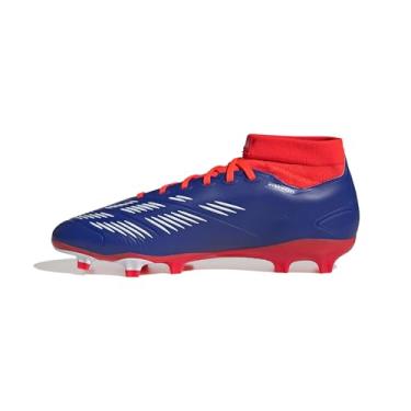 Imagem de adidas Tênis unissex League Sock Bota de futebol firme, Azul lúcido, branco/vermelho solar, 38 BR