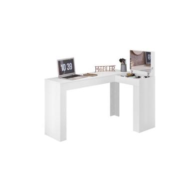 Imagem de Escrivaninha Penteadeira Maquiagem De Canto Com Espelho Moderna Porta 