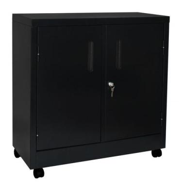 Imagem de Armário Secretário Baixo de Aço Preto Home Office - ULTRA Móveis - ULT