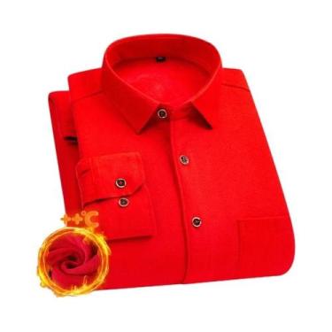 Imagem de Camisa Masculina plus Size De Manga Longa Quente E Grossa 7XL 8XL, Fle