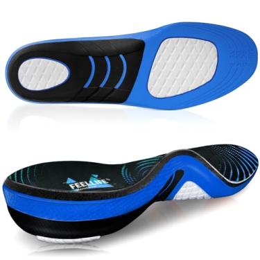 Imagem de FEELLIFE Palmilhas de sapato para alívio da fascite plantar [1 par], palmilhas de suporte de arco, inserções de tênis de gel atlético de corrida, inserções ortopédicas para dor no arco [Ajuste para