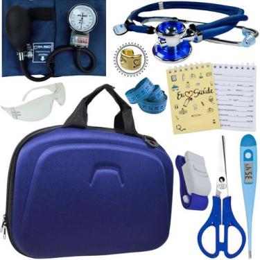 Imagem de Kit Maleta Luxo Estagio Aparelho de Pressao Estetoscopio - Love Saude,
