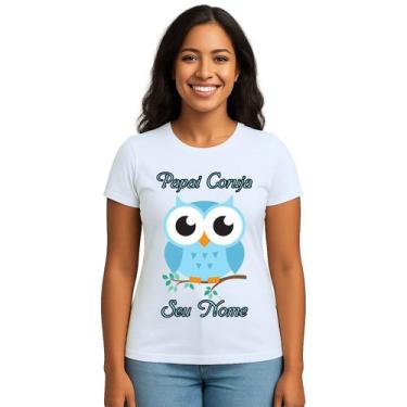 Imagem de Camiseta Papai Coruja Azul Dia dos Pais Personalizada - Use P4, Branco