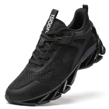 Imagem de DEELOG Tênis feminino de corrida para trilha, academia, treino, atlético, tênis, caminhada, moda, Todo preto, 37