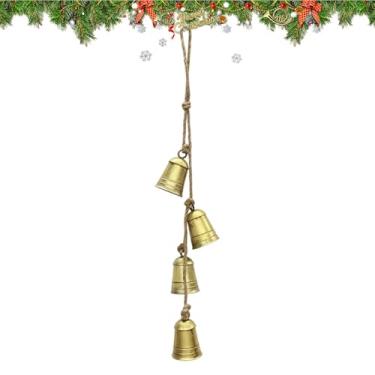 Imagem de Sinos de Natal decorativos, decoração de parede sazonal - sino de retrô de férias - para porta da frente, escritório, guirlanda, , peitoril da janela, cornija, parede, sala de estar, estudo