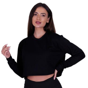 Imagem de Casaco de Moletom Feminino Blusa de Inverno Manga Longa Moletinho Samantha-Feminino