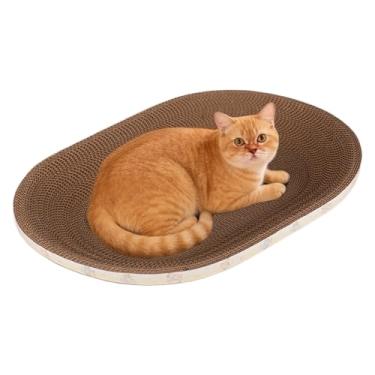 Imagem de Arranhador de papelão para gatos, material ondulado respirável e confortável para animais de estimação | Cama arranhadora para gatos, para gatos pequenos, grandes, brincadeiras, sono, ambientes
