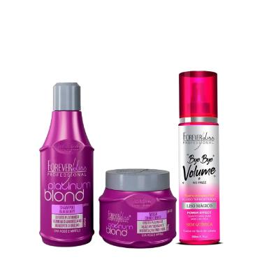 Imagem de Forever Liss Bye Bye Volume e Kit Matizador Platinum