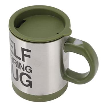 Imagem de Zerodis Caneca de café Com Agitação Automática Copo de Mistura Automático de Aço Inoxidável para café e Bebidas Quentes Perfeito para Eletrodomésticos de Cozinha Em Casa e No Escritório (DO Verde)