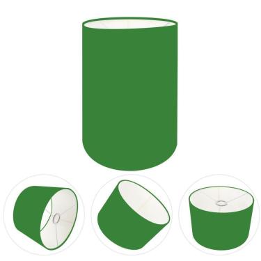 Imagem de Cúpula Abajur E Luminária Cilíndrica Vivare Cp-7003 ø15x20cm - Bocal Nacional Verde-folha