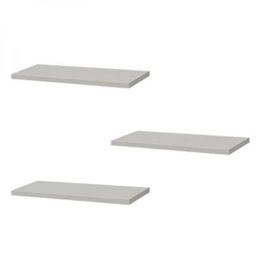 Imagem de Kit 3 Prateleiras 50 X 10cm Branca Suporte Invisível