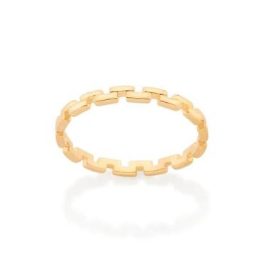 Imagem de Anel Rommanel Skinny Ring Blocos Folheado a Ouro 513018, 24, Dourado