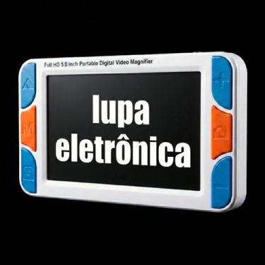 Imagem de Lupa Eletrônica Portátil Tela LCD 5,0" HD Colorida Saída HDMI para TV 