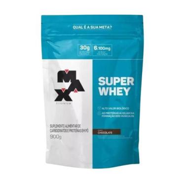 Imagem de Super Whey Concentrado 900g Refil Max Titanium, Chocolate