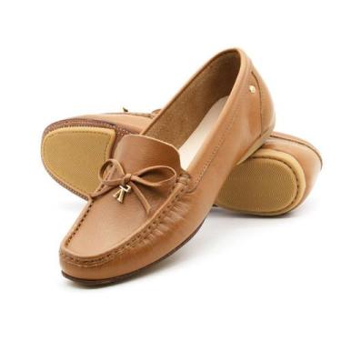 Imagem de Mocassim Feminino Soleil em Couro Alfa Caramelo - 45002AC - Andacco, C