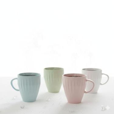 Imagem de Kit 4 Caneca Chá Café Diamante 310ml Germer Porcelana - Germer Porcela