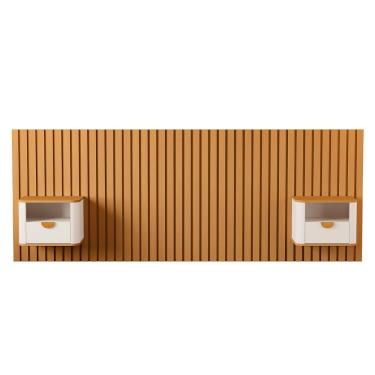 Imagem de Cabeceira Ripada Maracá Casal-queen 2 Mesas Jb Buriti Off Com Nature - Moveis Jb