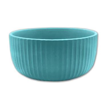 Imagem de Bowl Tigela Cumbuca De Cerâmica Azul 11cm Salada Fruta - Wellmix