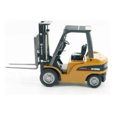 Imagem de Brinquedo Maquina Agrícola Empilhadeira, Escala 1:50 Amarelo - Huina