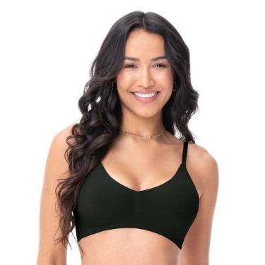 Imagem de Top Nude Canelado Termofusionado com Bojo Fixo Preto - Zee Rucci, M