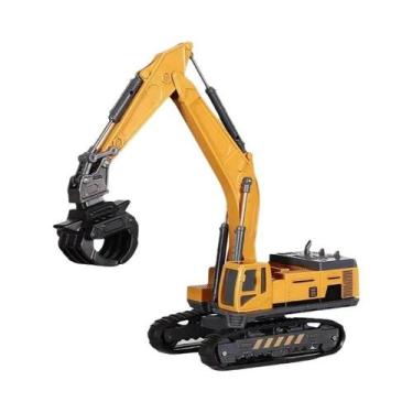 Imagem de Brinquedo De Construção Infantil: Escavadeira De Madeira Em Liga Metál