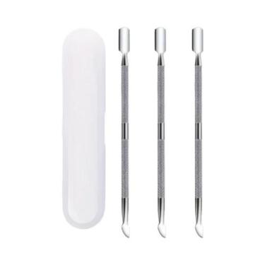 Imagem de Kit De Empurrador De Cutículas Em Aço Inoxidável, Removedor De Pele Mo