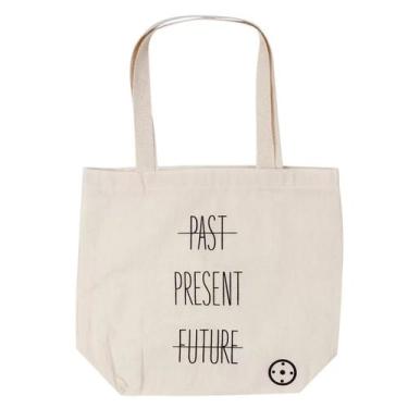 Imagem de Bolsa Ecológica Hopuyoga H126 Ecobag Past, Present e Future, Bege