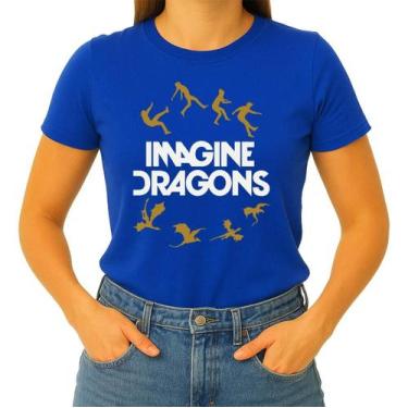 Imagem de Camisa Camiseta de Algodão Masculina Feminina Unissex Banda Imagine Dr