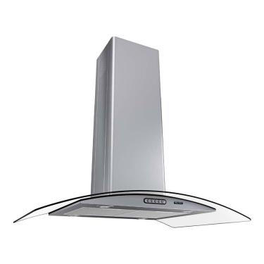 Imagem de Coifa Ilha 90cm Vidro Curvo Terim Inox 110V