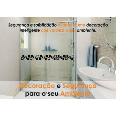 Imagem de Faixa Adesiva Anti Trombada Porta Vidro Blindex Segurança Esritório Di